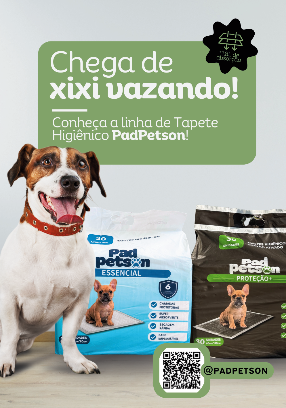 Linha de tapetes higiênicos Padpetson: Essencial e Proteção+